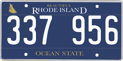 RI license plate 337956