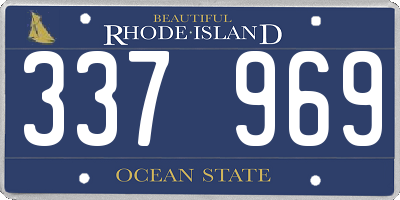 RI license plate 337969