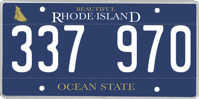 RI license plate 337970