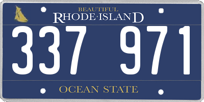 RI license plate 337971