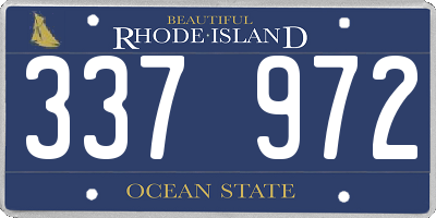 RI license plate 337972