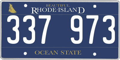RI license plate 337973