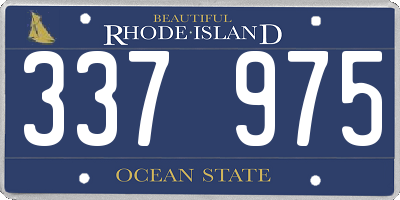 RI license plate 337975
