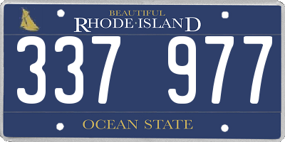 RI license plate 337977