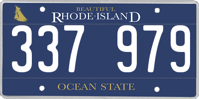 RI license plate 337979