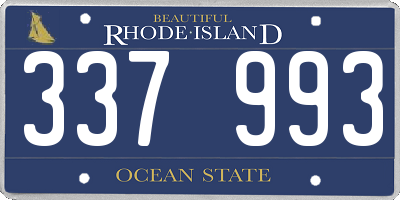 RI license plate 337993