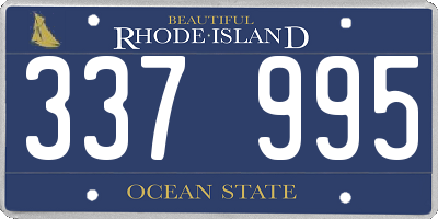 RI license plate 337995