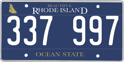 RI license plate 337997