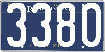 RI license plate 3380