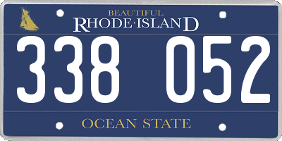 RI license plate 338052
