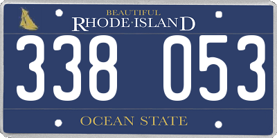 RI license plate 338053
