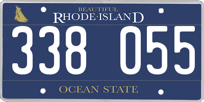 RI license plate 338055
