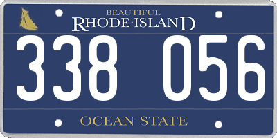 RI license plate 338056