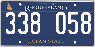 RI license plate 338058