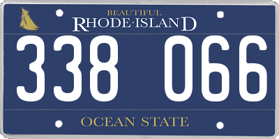RI license plate 338066