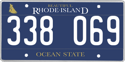 RI license plate 338069