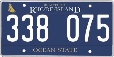 RI license plate 338075
