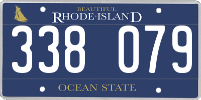 RI license plate 338079