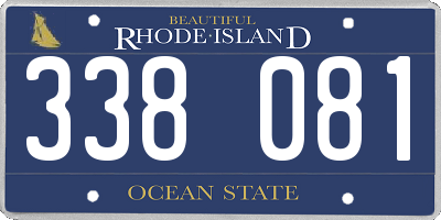 RI license plate 338081