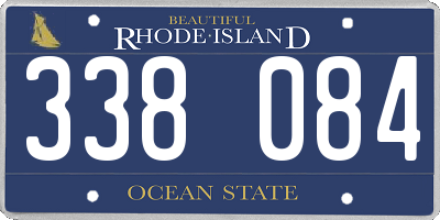 RI license plate 338084
