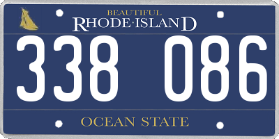 RI license plate 338086