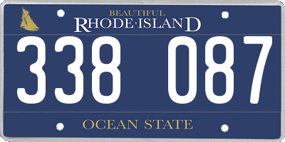 RI license plate 338087