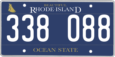 RI license plate 338088