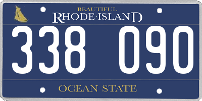 RI license plate 338090