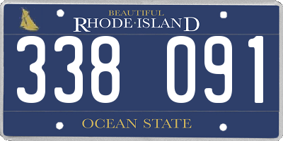 RI license plate 338091