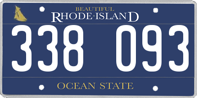 RI license plate 338093