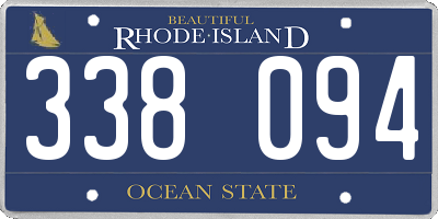 RI license plate 338094