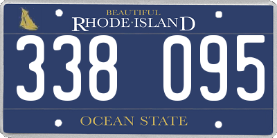 RI license plate 338095
