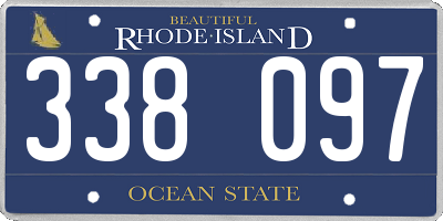 RI license plate 338097