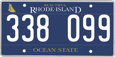 RI license plate 338099