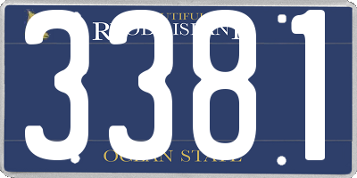 RI license plate 3381
