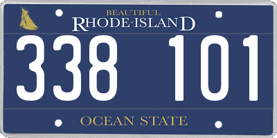 RI license plate 338101