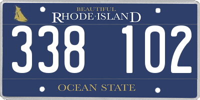 RI license plate 338102