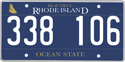 RI license plate 338106