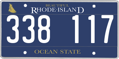 RI license plate 338117