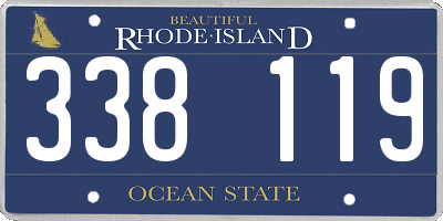 RI license plate 338119