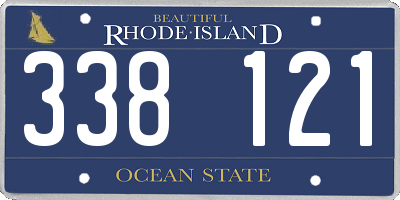 RI license plate 338121