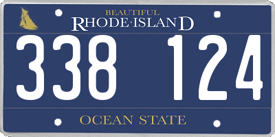 RI license plate 338124