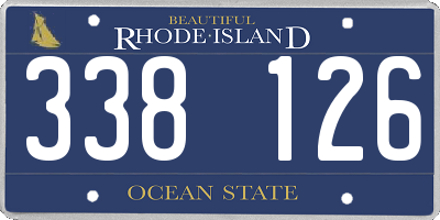 RI license plate 338126