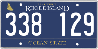 RI license plate 338129