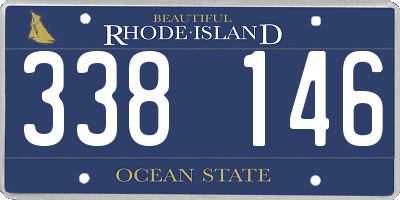 RI license plate 338146