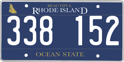 RI license plate 338152