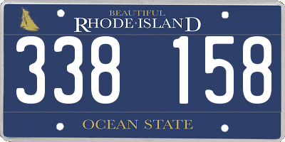 RI license plate 338158