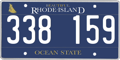 RI license plate 338159