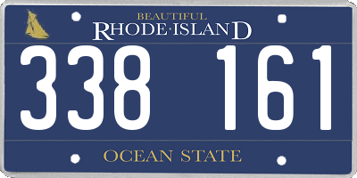 RI license plate 338161