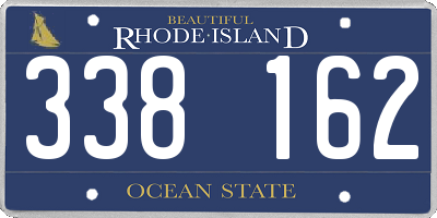 RI license plate 338162